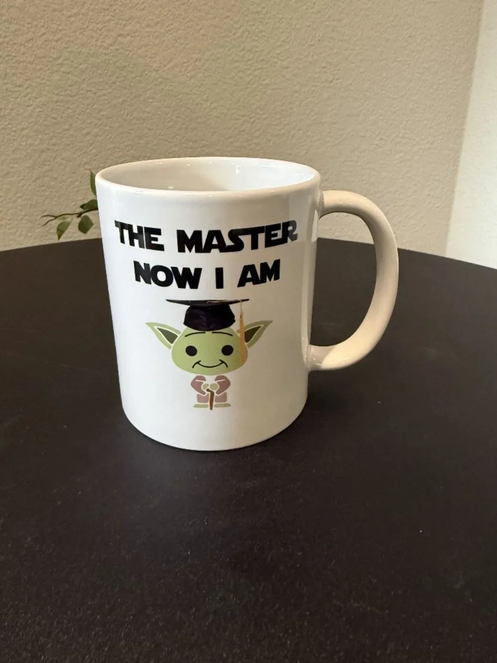Star Wars Yoda Graduation Mug, The Master Now I Am, White
